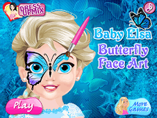 Baby Elsa Butterfly Face Art