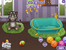 Baby Talking Tom Bathing