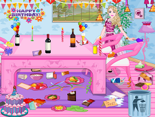 Barbie Birthday Party Room Cleaning