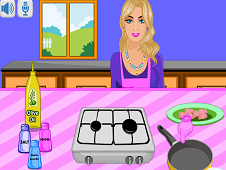 Barbie Cooking Greek Pizza