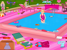 Barbie Pool Party Cleaning