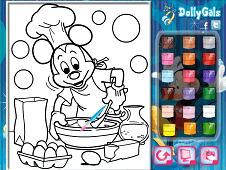 Cooking Mickey Mouse Online Coloring Online