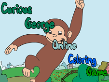 Curious George Online Coloring Game