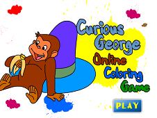 Curious George Online Coloring Page