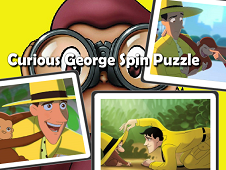Curious George Spin Puzzle Online