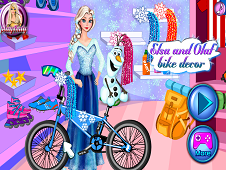 Elsa And Olaf Bike Decor
