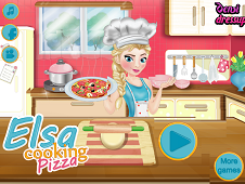 Elsa Cooking Pizza