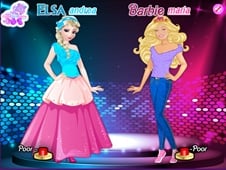 Elsa Vs Barbie Fashion Contest Online