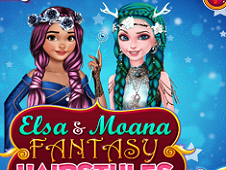 Elsa and Moana Fantasy Hairstyles