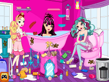 Ever After High Bathroom Cleaning