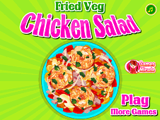 Fried Veg Chicken Salad