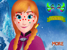 Frozen Anna Face Painting 2