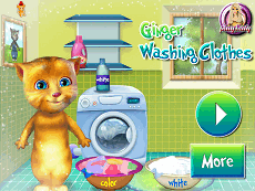 Ginger Washing Clothes