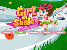 Girl on Skates Flower Power Online