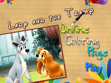 Lady and the Tramp Coloring Online