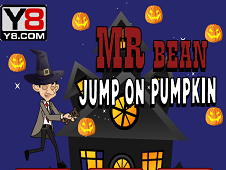 Mr Bean Jump on Pumpkin Online