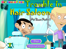 Mr Bean Trouble in Hair Salon Online