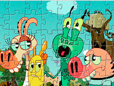 Pig Goat Banana Cricket Characters Puzzle