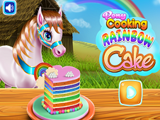 Pony Cooking Rainbow Cake Online