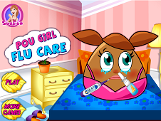 Pou Girl Flu Care