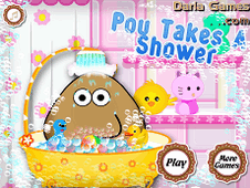 Pou Takes A Shower