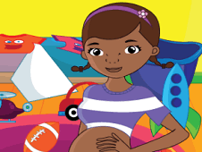 Pregnant Doc McStuffins Cleaning Baby Room