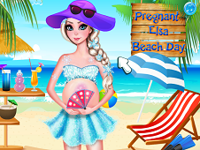 Pregnant Elsa Beach Day