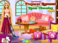 Pregnant Rapunzel Room Cleaning