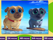 Puppy Dog Pals Surfing Puzzle Online