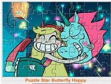 Puzzle Star Butterfly Happy