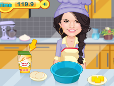Selena Gomez Cooking Cookies