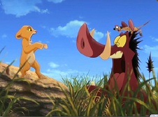 Simba and Pumba Scared Online