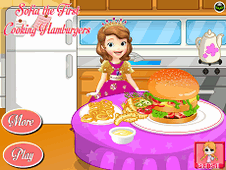 Sofia The First Cooking Hamburgers