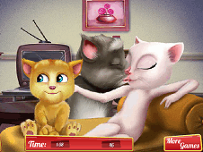 Talking Tom And Angela Kissing Online