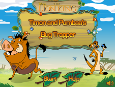 Timon and Pumbas Bug Trapper Online