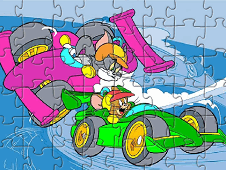 Tom And Jerry Racing Puzzle