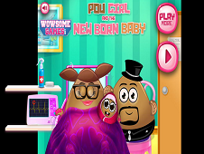 Play Pou Baby Bathing game free online