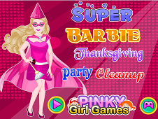 Super Barbie Thanksgiving Party Cleanup 