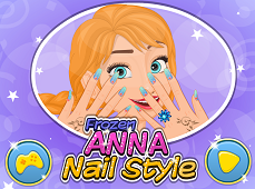 Frozen Anna Nail Style