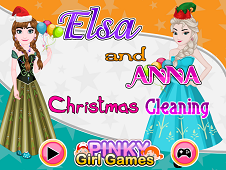 Elsa And Anna Christmas Cleaning