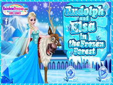 Rudolph and Elsa in the Frozen Forest