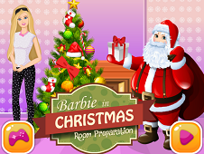 Barbie in Christmas Room Preparation