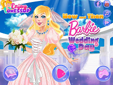 Now and Then Barbie Wedding Day
