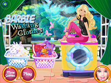 Princess Barbie Washing Online