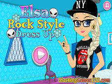 Elsa Rock Style Dress Up