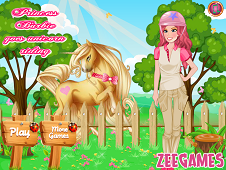 Princess Barbie Goes Unicorn Riding