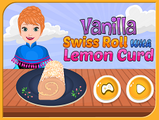 Vanilla Swiss Roll with Lemon Curd