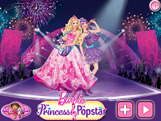 Barbie the princess and the pop star online games 