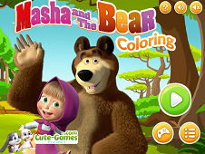Masha and the Bear Coloring