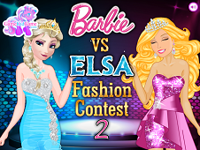 Jogo Elsa vs Barbie Fashion Contest no Jogos 360